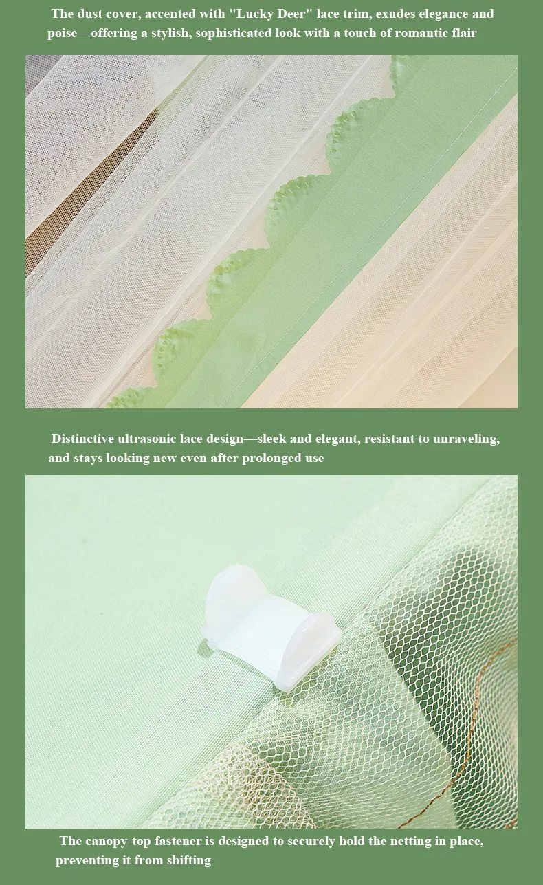 Light-blocking and dust-proof three-door mosquito net with track system Light-blocking and dust-proof three-door mosquito net with track system