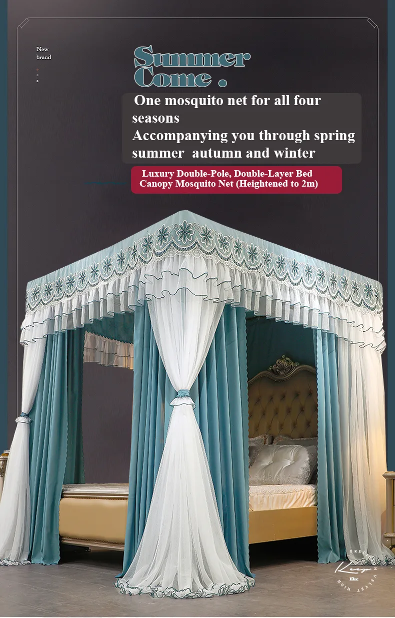 Luxury Bed Canopy – Blackout & Mosquito-Proof – Emerald Green Luxury Bed Canopy – Blackout & Mosquito-Proof – Emerald Green