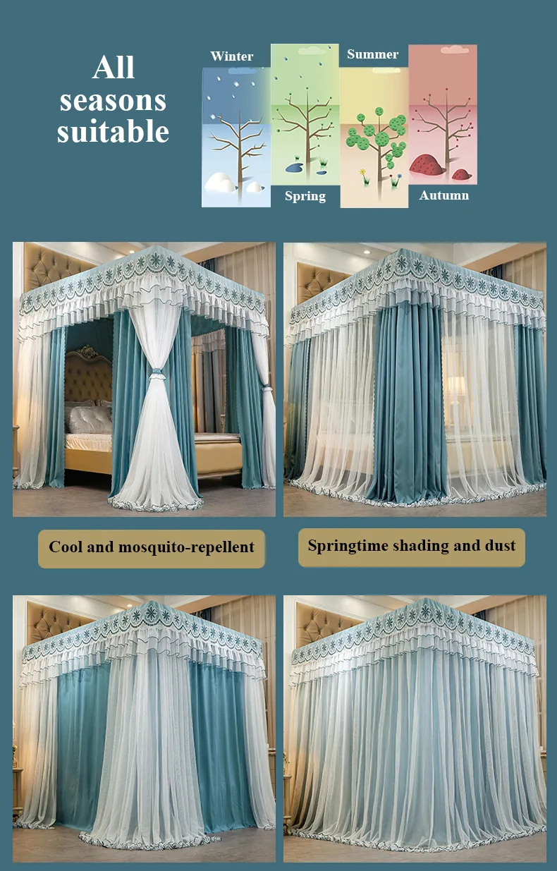 Luxury Bed Canopy – Blackout & Mosquito-Proof – Emerald Green Luxury Bed Canopy – Blackout & Mosquito-Proof – Emerald Green