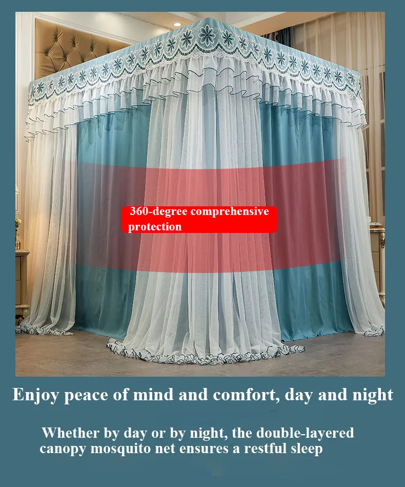 Luxury Bed Canopy – Blackout & Mosquito-Proof – Emerald Green Luxury Bed Canopy – Blackout & Mosquito-Proof – Emerald Green