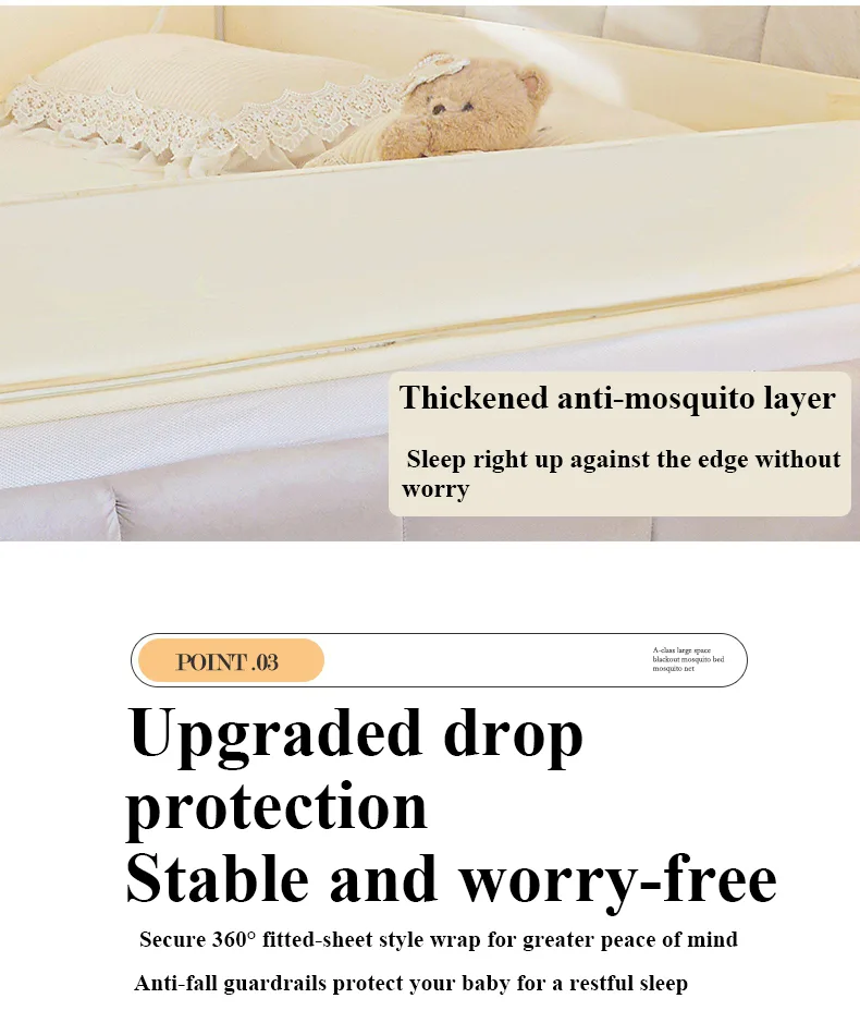 Pudding Bear Blackout Embroidered & Printed Bed Canopy/Mosquito Net Pudding Bear Blackout Embroidered & Printed Bed Canopy/Mosquito Net