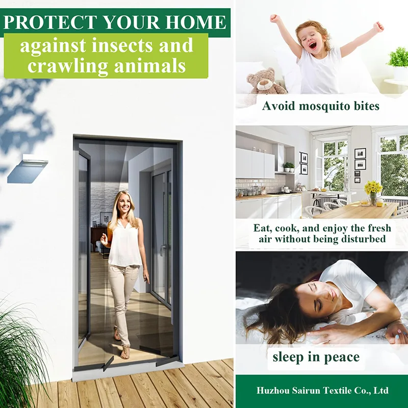 Magnetic Balcony Screen Door - Insect Protection with Velcro Strip & Strong Magnets, No Drilling, for Living Room & Patio Door