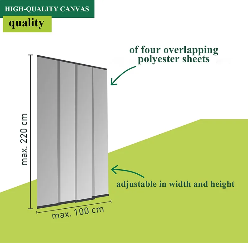 Magnetic Balcony Screen Door - Insect Protection with Velcro Strip & Strong Magnets, No Drilling, for Living Room & Patio Door