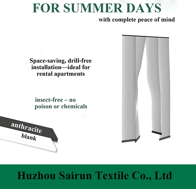 Magnetic Balcony Screen Door - Insect Protection with Velcro Strip & Strong Magnets, No Drilling, for Living Room & Patio Door
