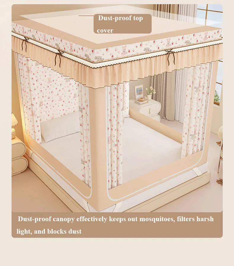 Rose Bear New Cartoon-Style Bed Curtain & Blackout Mosquito Net for Home Use Rose Bear New Cartoon-Style Bed Curtain & Blackout Mosquito Net for Home Use