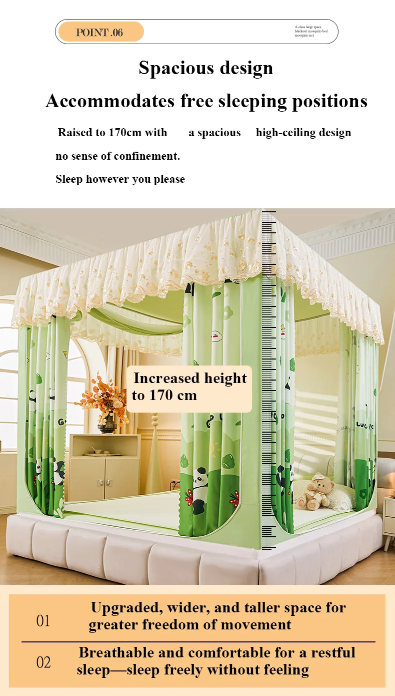 Naughty Panda Blackout Embroidered and Printed Bed Curtain Mosquito Net Naughty Panda Blackout Embroidered and Printed Bed Curtain Mosquito Net