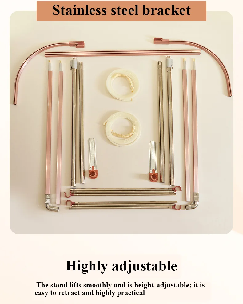 Double-Track French Embroidery U-Rail Floor-Standing Mosquito Net Double-Track French Embroidery U-Rail Floor-Standing Mosquito Net