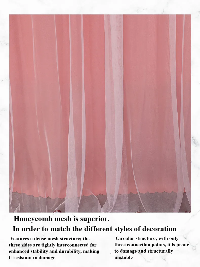 Warm Orange Jade Luxury Bed Canopy – Mosquito-Proof