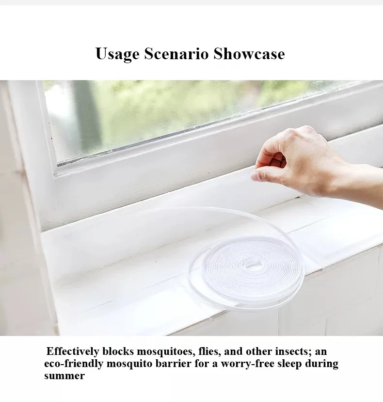 Self-adhesive Velcro Anti-Mosquito Window Screen – Invisible, Easy-to-Install DIY Mesh Screen