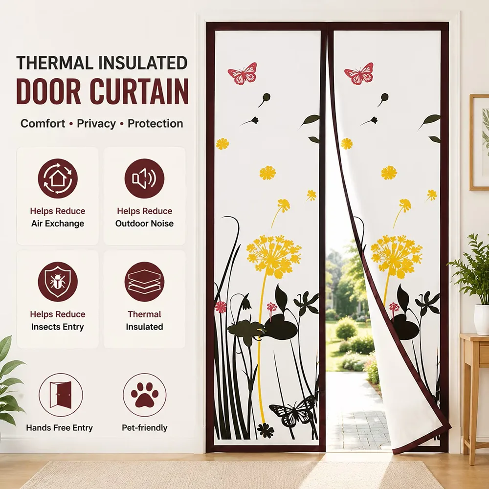 Insulated Magnetic Door Curtain – Thermal, Cold-Blocking, and Dust-Proof