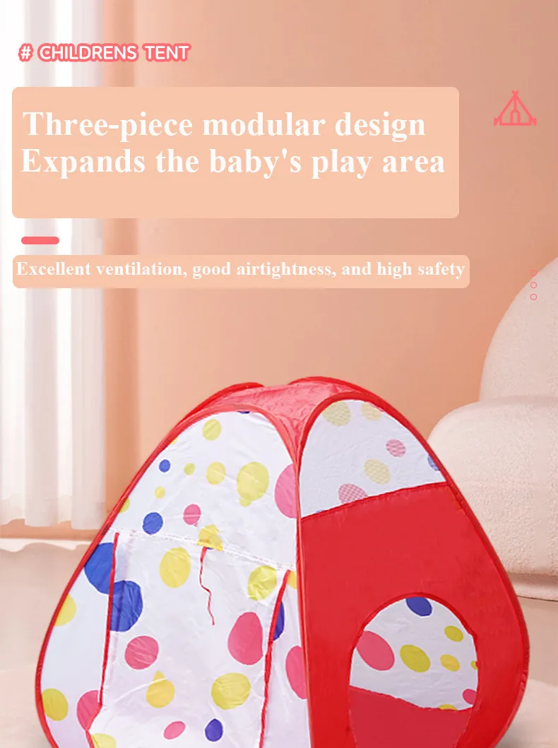 Portable 3-Piece Tunnel and Ball Pit Play Tent Set – Foldable Indoor Climbing Toy