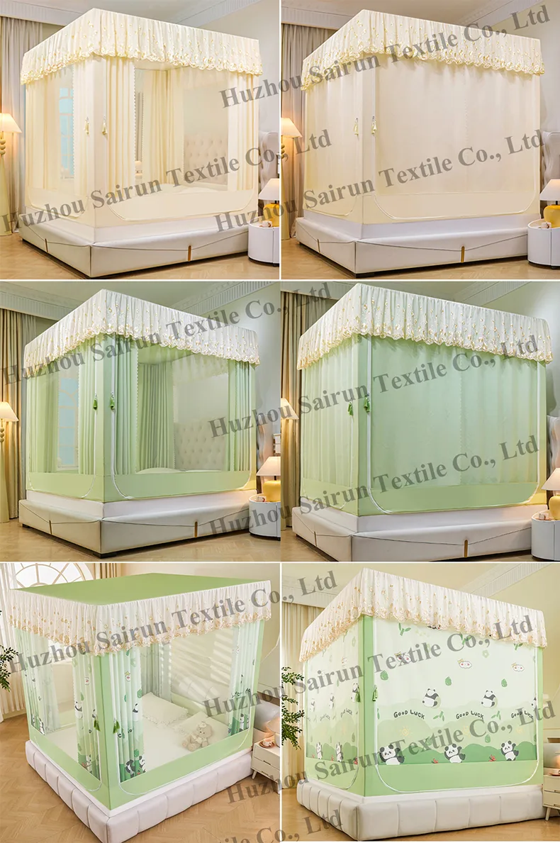 Sakura Pink Blackout Embroidered & Printed Bed Canopy/Mosquito Net Sakura Pink Blackout Embroidered & Printed Bed Canopy/Mosquito Net