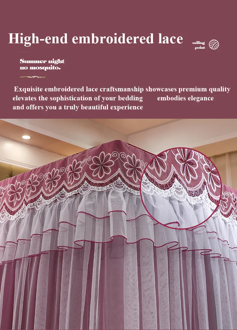Ruby Red Luxury Bed Canopy – Mosquito-Proof