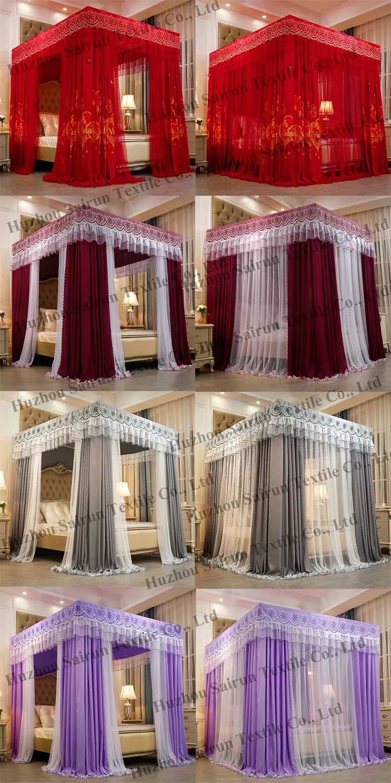 Ruby Red Luxury Bed Canopy – Mosquito-Proof