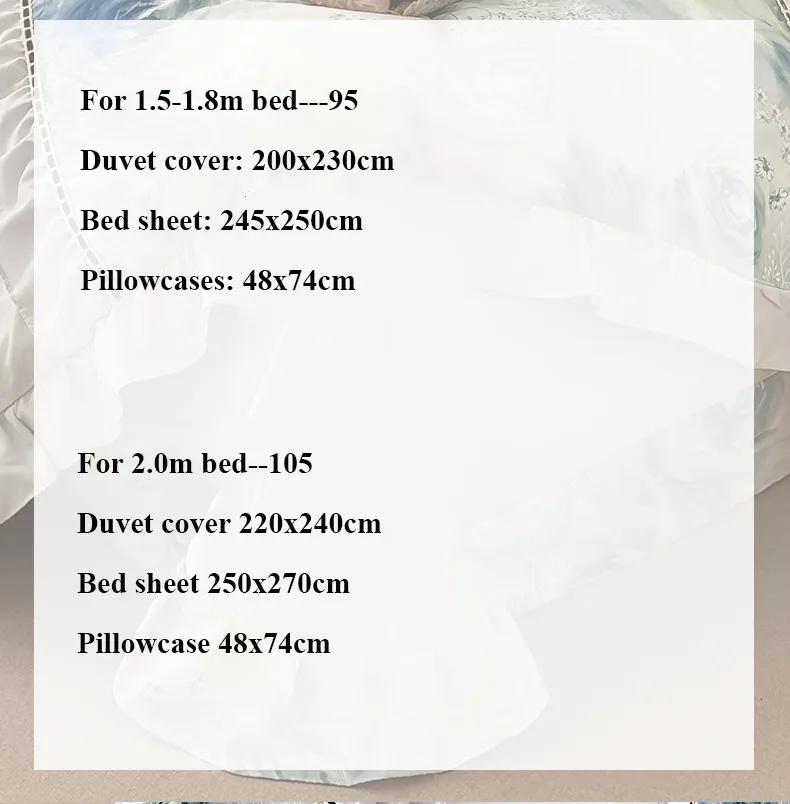 Blue Enchantres Style Printed Combed Cotton 4-Piece Bedding Set
