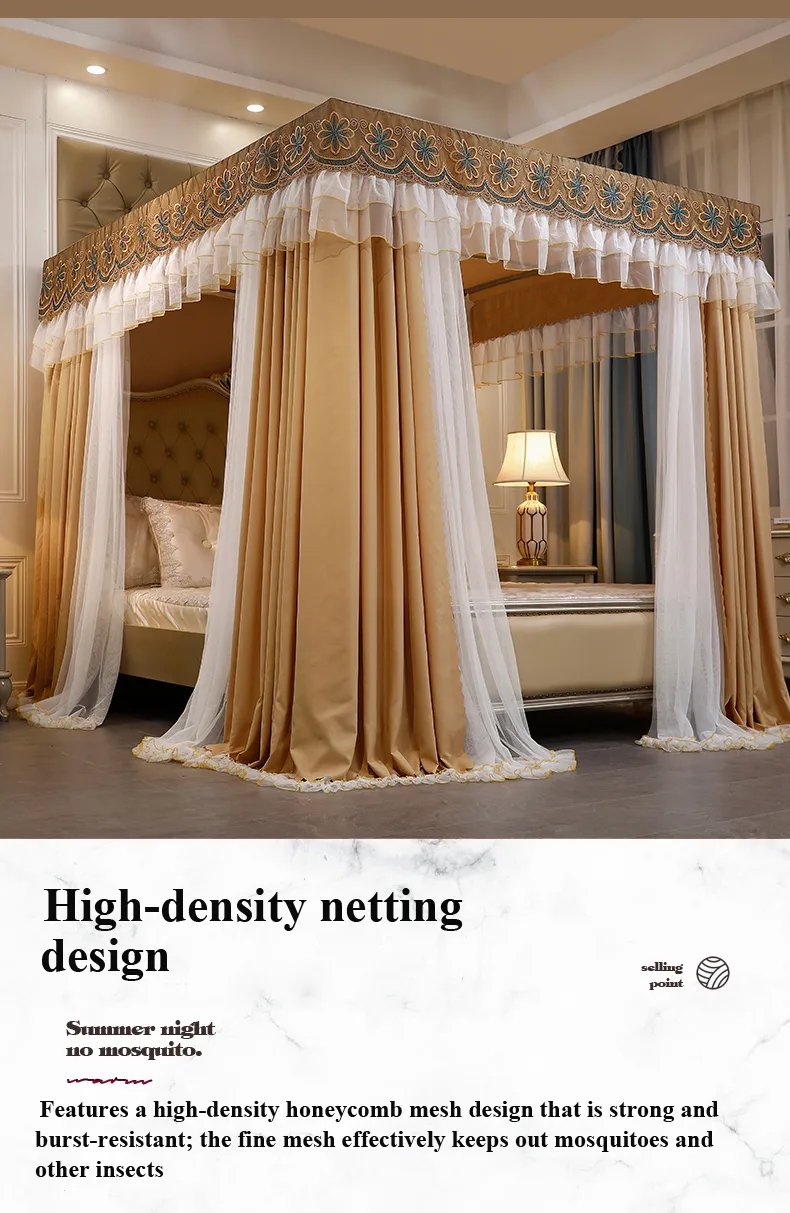 Sunset Khaki Luxury Bed Canopy – Mosquito-Proof Sunset Khaki Luxury Bed Canopy – Mosquito-Proof