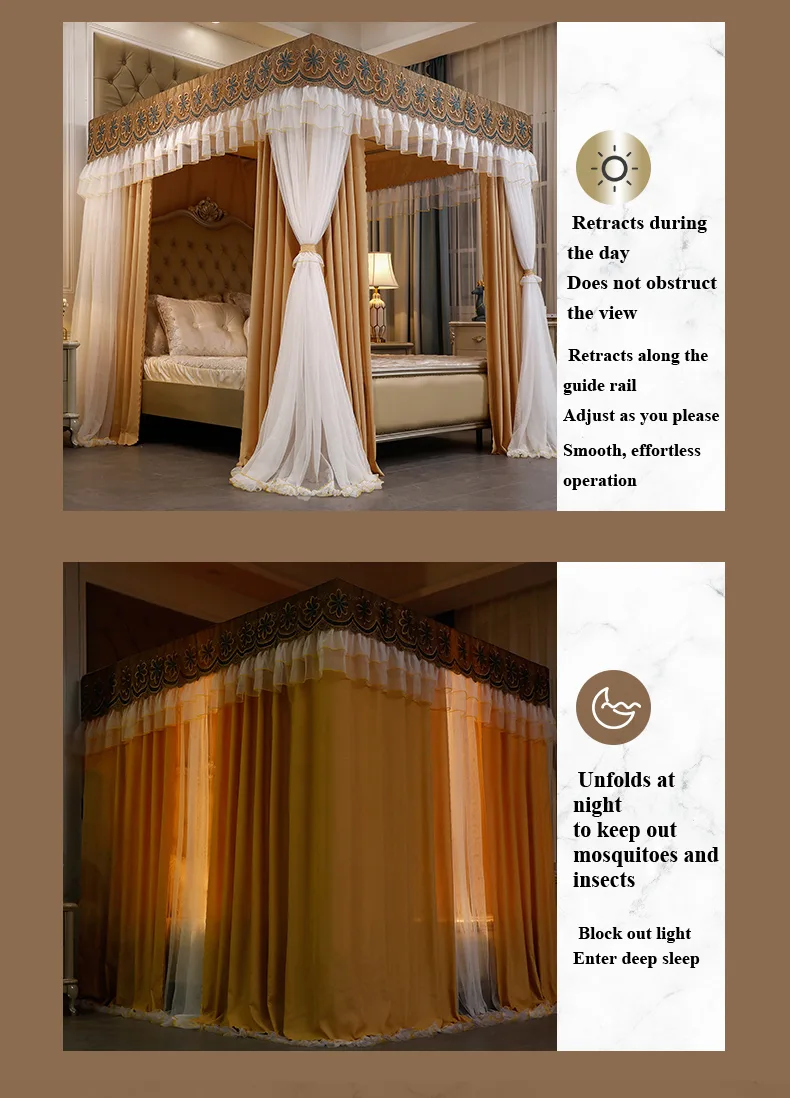 Sunset Khaki Luxury Bed Canopy – Mosquito-Proof Sunset Khaki Luxury Bed Canopy – Mosquito-Proof
