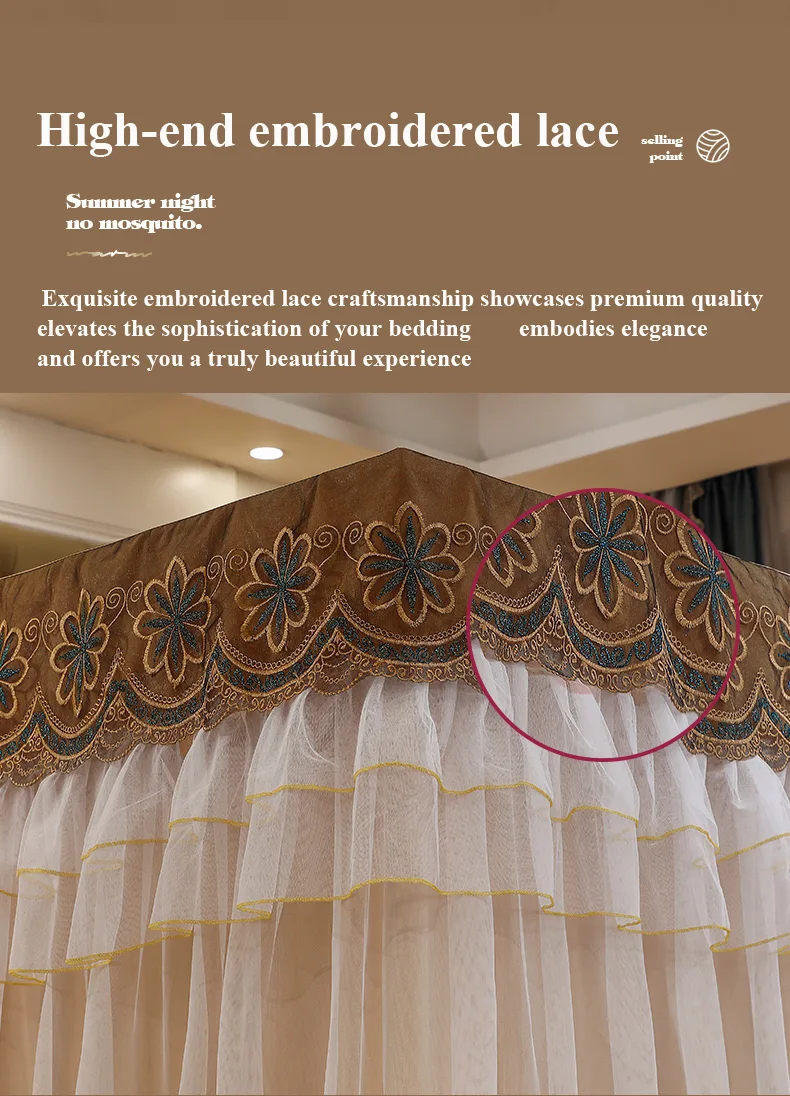Sunset Khaki Luxury Bed Canopy – Mosquito-Proof Sunset Khaki Luxury Bed Canopy – Mosquito-Proof