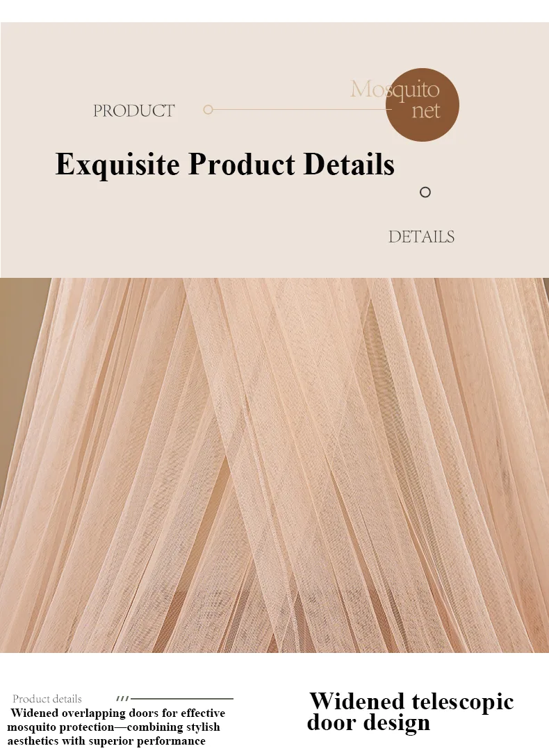 Exquisite Jade-Hued, Fresh-Style Round-Top Floor-Length Hanging Mosquito Net Exquisite Jade-Hued, Fresh-Style Round-Top Floor-Length Hanging Mosquito Net