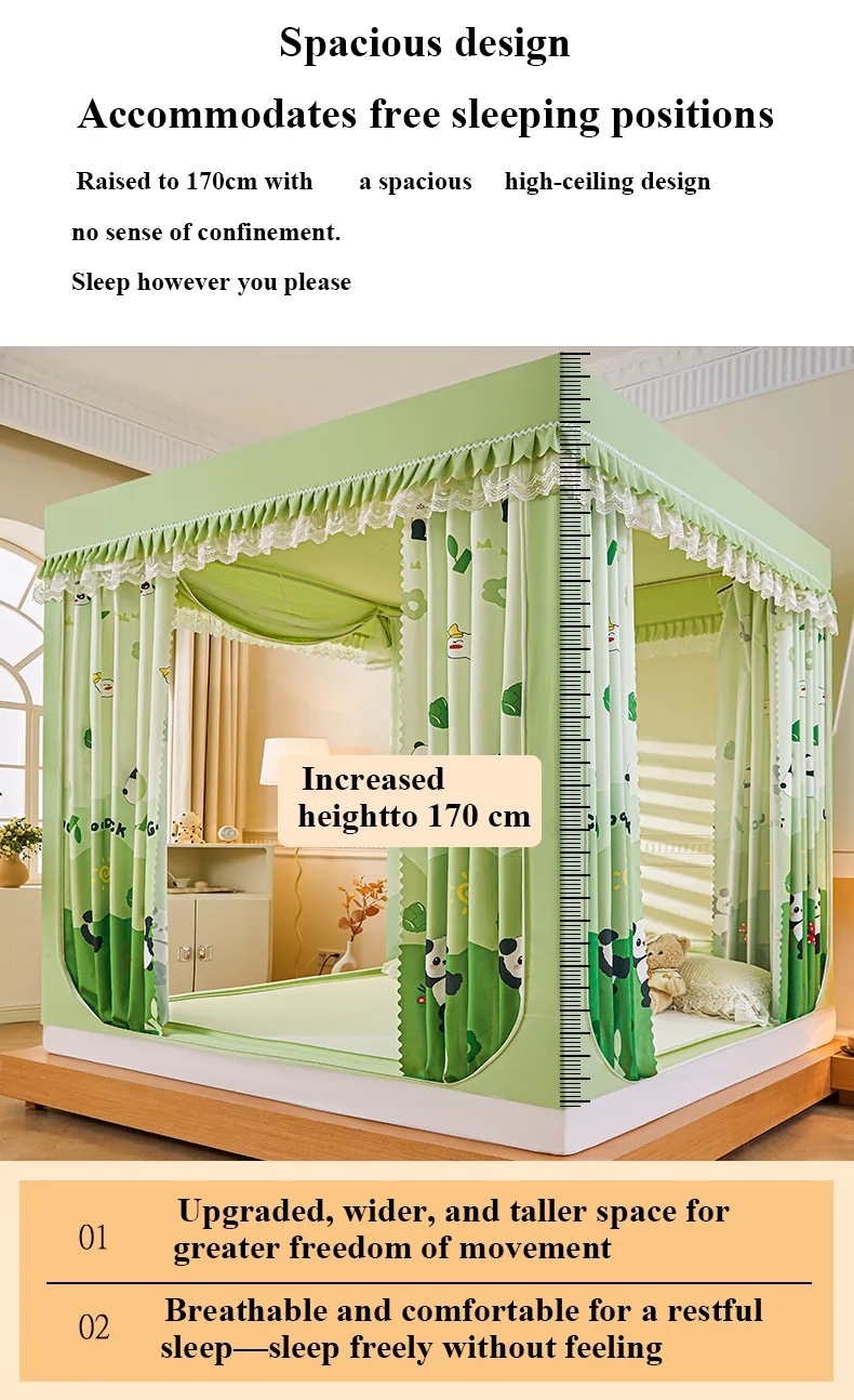 Maternal & Infant Grade Printed Blackout Anti-Mosquito Bed Tent Set – Cute Panda (Green) Maternal & Infant Grade Printed Blackout Anti-Mosquito Bed Tent Set – Cute Panda (Green)