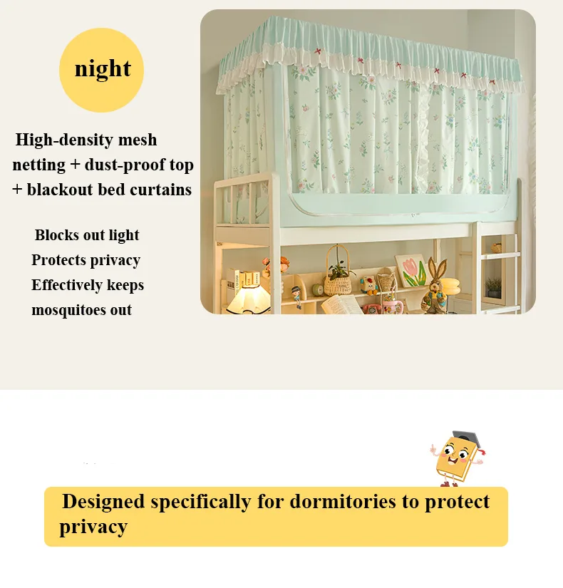 Flowery Rabbit fabric student-style bed canopy with cartoon print Blueberry Rabbit