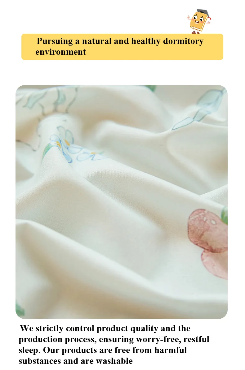 Flowery Rabbit fabric student-style bed canopy with cartoon print Blueberry Rabbit
