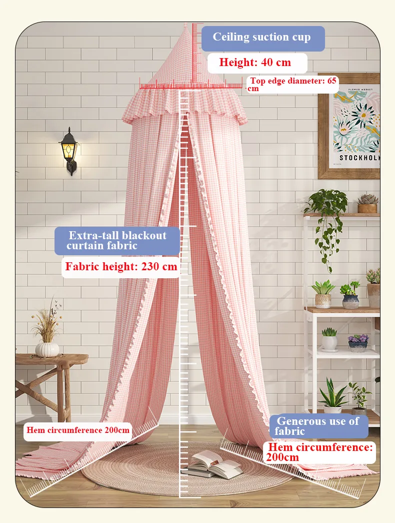 Princess-style dome mosquito net – pink Princess-style dome mosquito net – pink