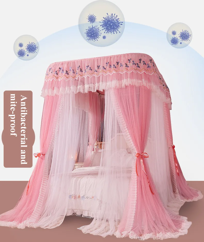 Double-Layer Blackout Bed Curtains with Track System – Class A Antibacterial Fabric, Mosquito Netting, and Privacy Drapes Double-Layer Blackout Bed Curtains with Track System – Class A Antibacterial Fabric, Mosquito Netting, and Privacy Drapes