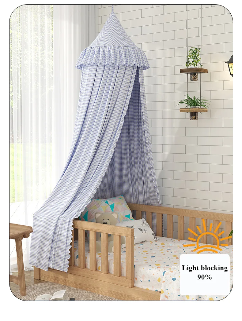 Princess-style dome mosquito net – blue