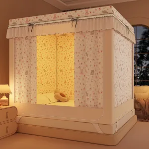 Banana Teddy New-Cartoon-Style-Bed-Curtain--Blackout-Mosquito-Net-for-Home-Use
