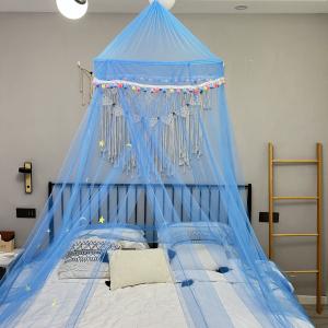 Luxury & Dreamy Gorgeous Decoration Polyester Circle Hanging Canopy Mosquito Nets for Adult Children