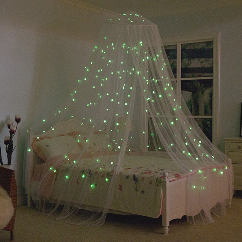 Luminous Star Luxury Dome Mosquito Net Dreamy Kids Bed Canopy 