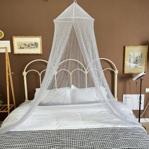 Custom Available Sequins Decorated Round Folding Mosquito Net for Bed