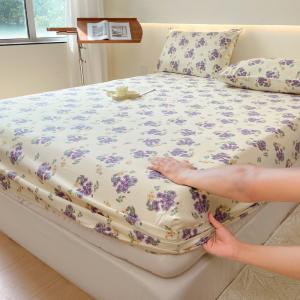 Floral Color Home Textile Fitted Bed Sheet Beatuiful Livingroom Decoration