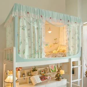 Flowery Rabbit fabric student-style bed canopy with cartoon print Blueberry Rabbit