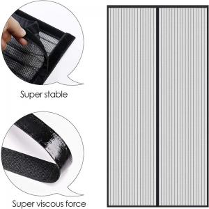 Polyester / Fiberglass/ PVC Magnetic Screen Door Anti-Mosquito Screen Mesh with Magnet Velcro