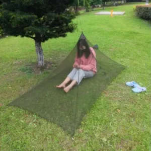 Mosquito Net for Single Camping Bed Blanket High Density Net for Travel Camping Fishing Hiking wiht 4 Pegs & a Carrying Bag Included