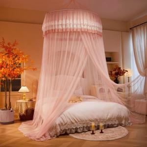 Suspended Dome-Style Mosquito Net – Ceiling-Mounted, Foldable,