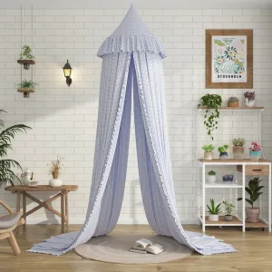 Princess-style dome mosquito net – blue