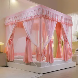 Rose Pink – New Princess-Style Bed-Curtain Blackout Mosquito Net