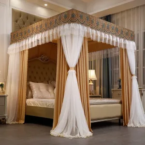 Sunset Khaki Luxury Bed Canopy – Mosquito-Proof