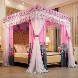 Luxury Bed Canopy Mosquito Net with Tassels Bond of Hearts