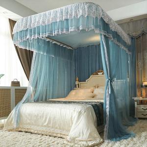 U-shaped Rail Telescopic Three-door Mosquito Net Track Palace Floor Mosquito Net